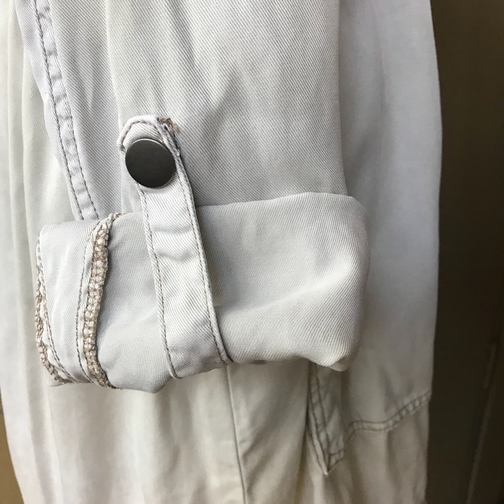 Anthropologie By Anthropologie Long Beige Jacket L - Picture 3 of 8